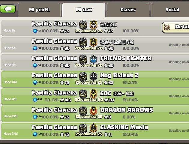 Ruben_AC27's tweet photo. Aqui esta el registro de nuestras ultimas guerras^^ #warcoc #coc #war #ClashOfClans #supercell https://t.co/Yx5oK0yAg0
