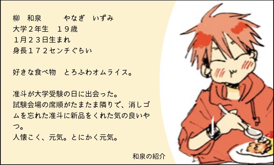 ちなみに
准斗と和泉の紹介だけ…チラリと。
イラストは窪田マルです。
もぐもぐ男子可愛いよね!! 