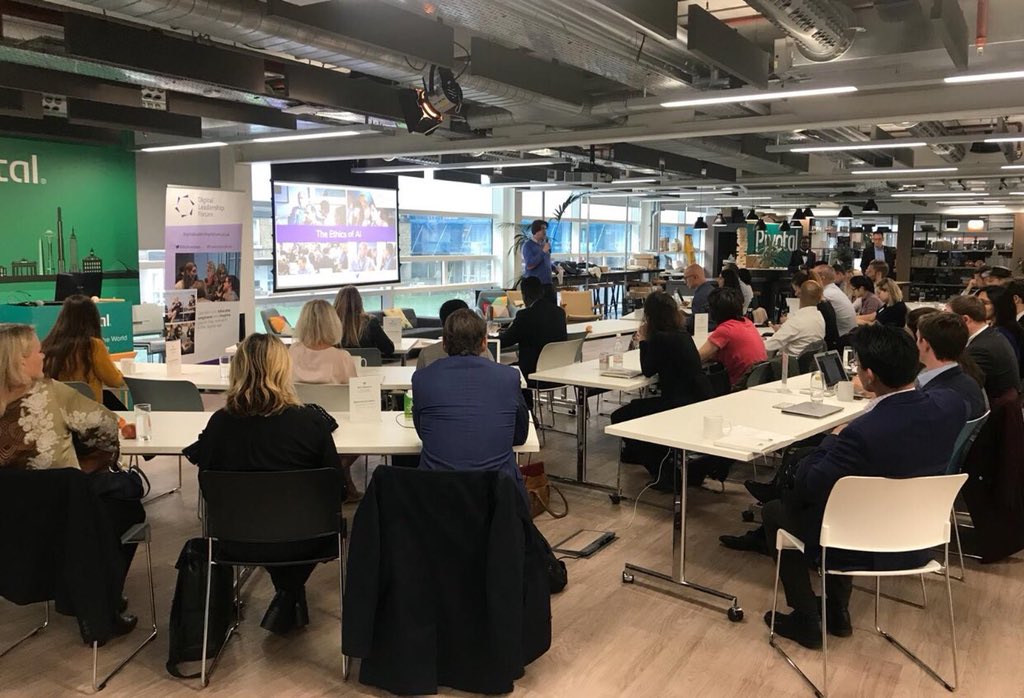 Great session this morning discussing the ethics of #AI “It’s up to us to decide how we want AI to help our society”