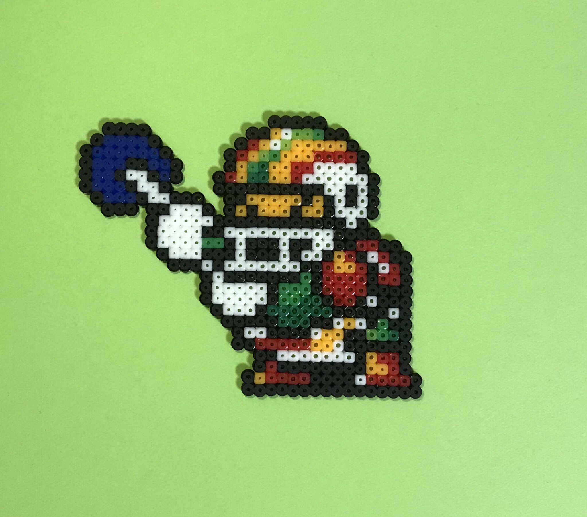 ヤスニコル Auf Twitter 今日のビーズ マリオワールドのブルの穴掘りシーン アイロンビーズ スーパーマリオワールド