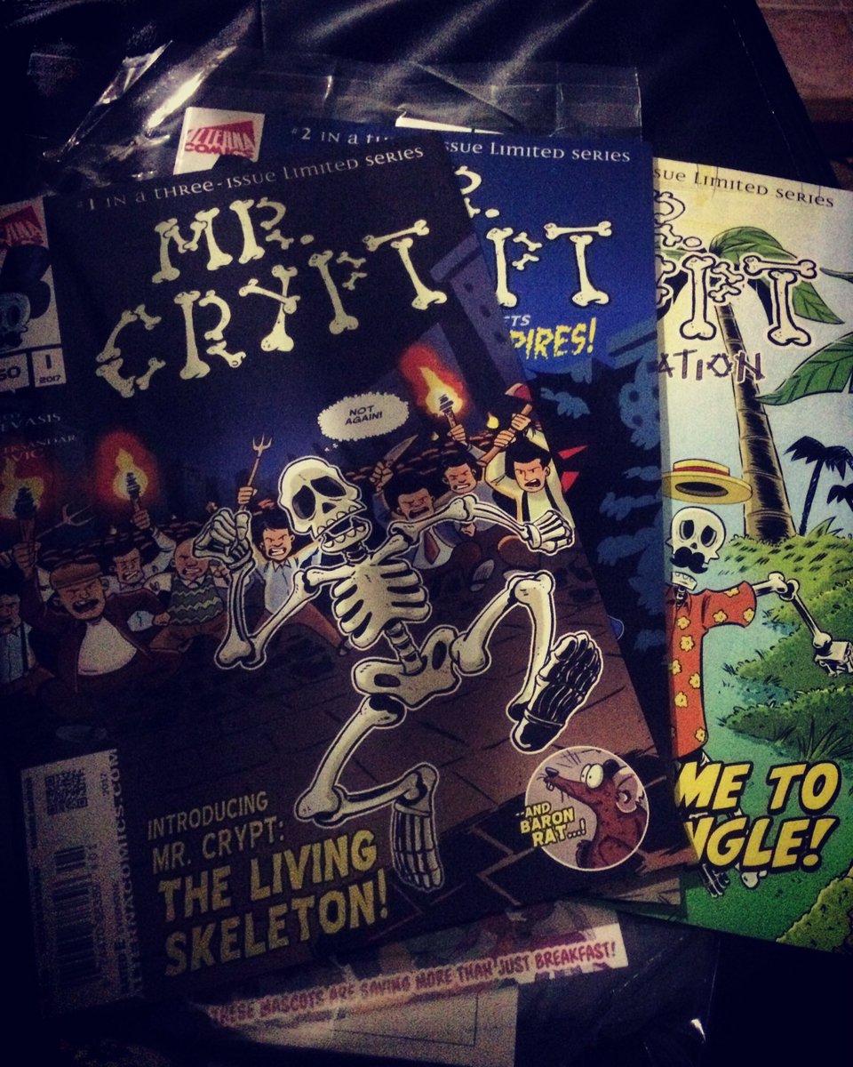 D_PhillipsMusic's tweet photo. I love #allthingsretro and @ALTERNACOMICS is doing it right! #oldschool #allages #spookyfun with #mrcrypt #newsprintisback #Teamcomics https://t.co/1lacZUC8fd