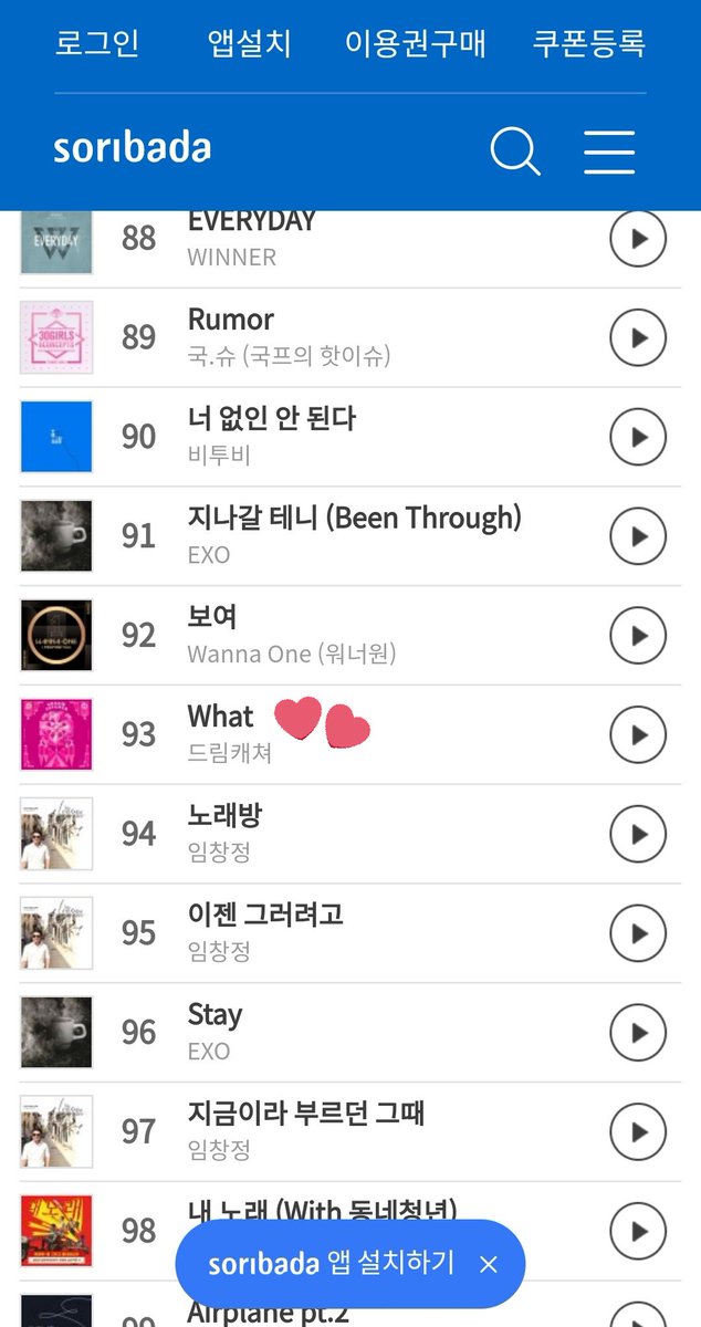 Soribada Chart Korea