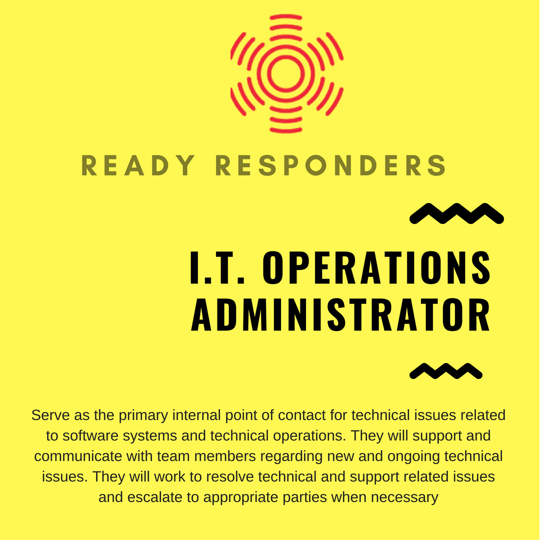 nolatech_jobs's tweet image. I.T. Operations Administrator at @ReadyRes Ready Responders More info at ow.ly/tvIK30lOePW #NOLATech #NOLATechJobs #Technology #Tech #NewOrleans #NOLAJobs #Jobs #Careers #TechJobs #IT #OperationsAdmin #ReadyResponders