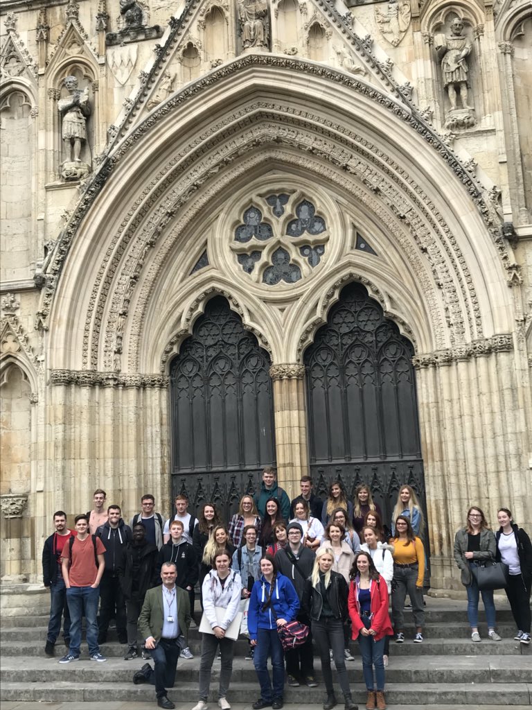 Our new first years about to explore the typography and architecture of York Minster #york #graphicdesign #yorkminster #typography #designstudents #freshersweek