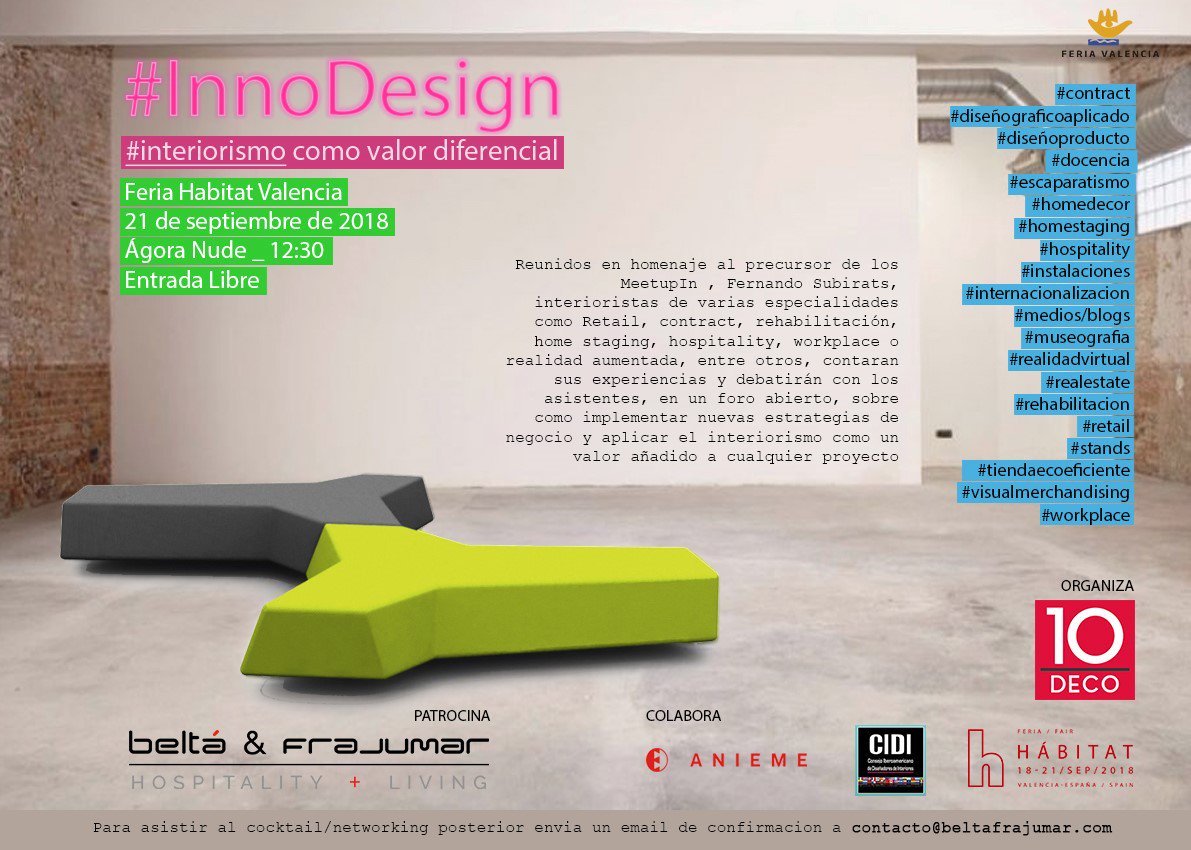 _altave's tweet image. #INNODESIGN Nos vemos el mañana viernes en @habitatvalenciaFeria #Valencia para hablar de #TiendasEcoeficiente, #Sostenibilidad y #RSE en #Retail. Ramón Prous #Altave  feriahabitatvalencia.com/habitat18-acog…