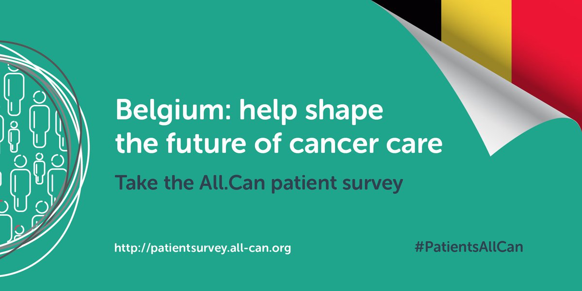 AllCanBelgium's tweet photo. Are you a cancer patient? Share your experience and complete the All.Can patient survey https://t.co/tR9kLXVXe3 #WeAllcan #changingcancercare @AllCanGroup https://t.co/3tTmK8rU04