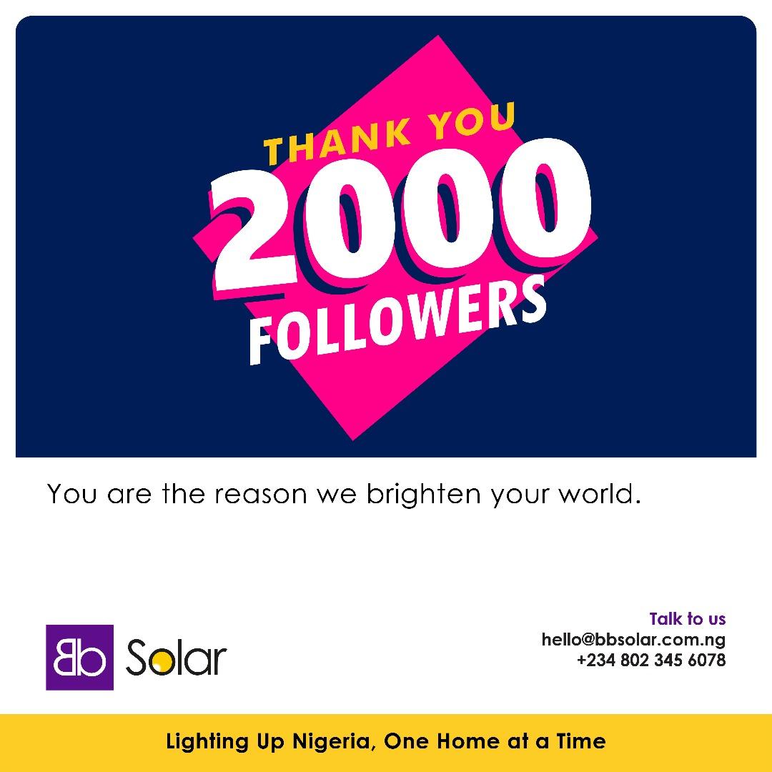 BlackbitSolar's tweet photo. We are 2k➕ larger!!! 🎉🎈
Thank you for the support FAM.
Let's keep on shining & Be Bright.
#ThankYou #Solar #Technology #RenewableEnergy #Power #SolarEnergy #BlackBitSolar https://t.co/J5eKymo6vI