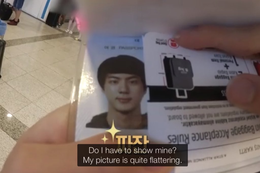 cafejns's tweet image. seokjin's passport photo.... yall remember sumn....?