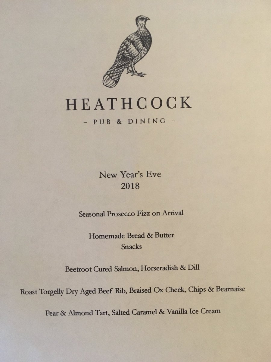 The_Heathcock's tweet photo. Sample menu, December menu and New Year’s Eve menu...we’re now taking reservations from 21st October onwards... https://t.co/KZGetcOXQR