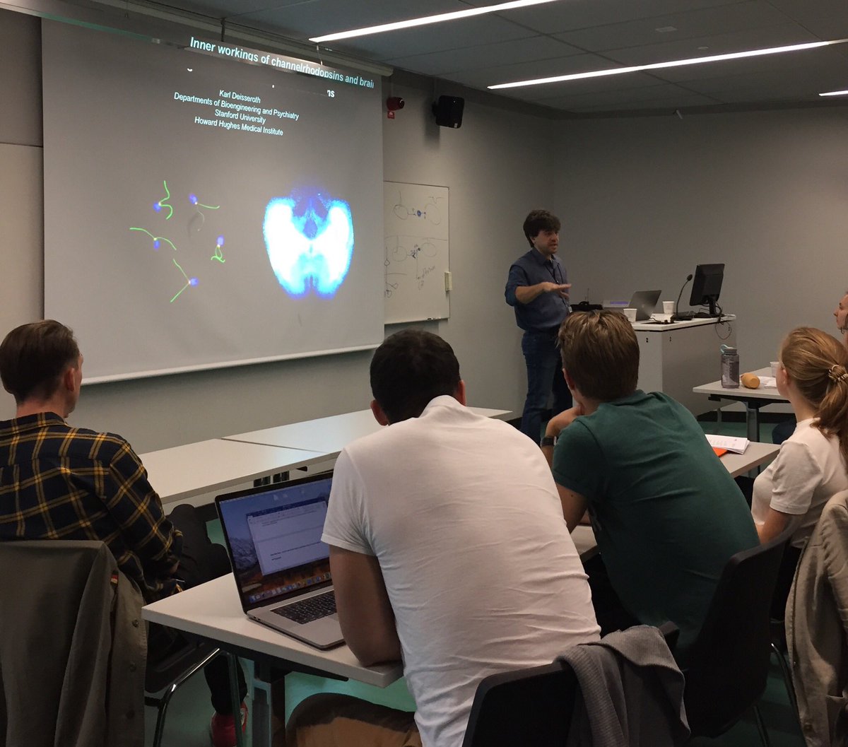 FelixJung_'s tweet image. Highly inspiring talk by Karl Deisseroth in today’s #braincircuits seminar! @CarlenLab