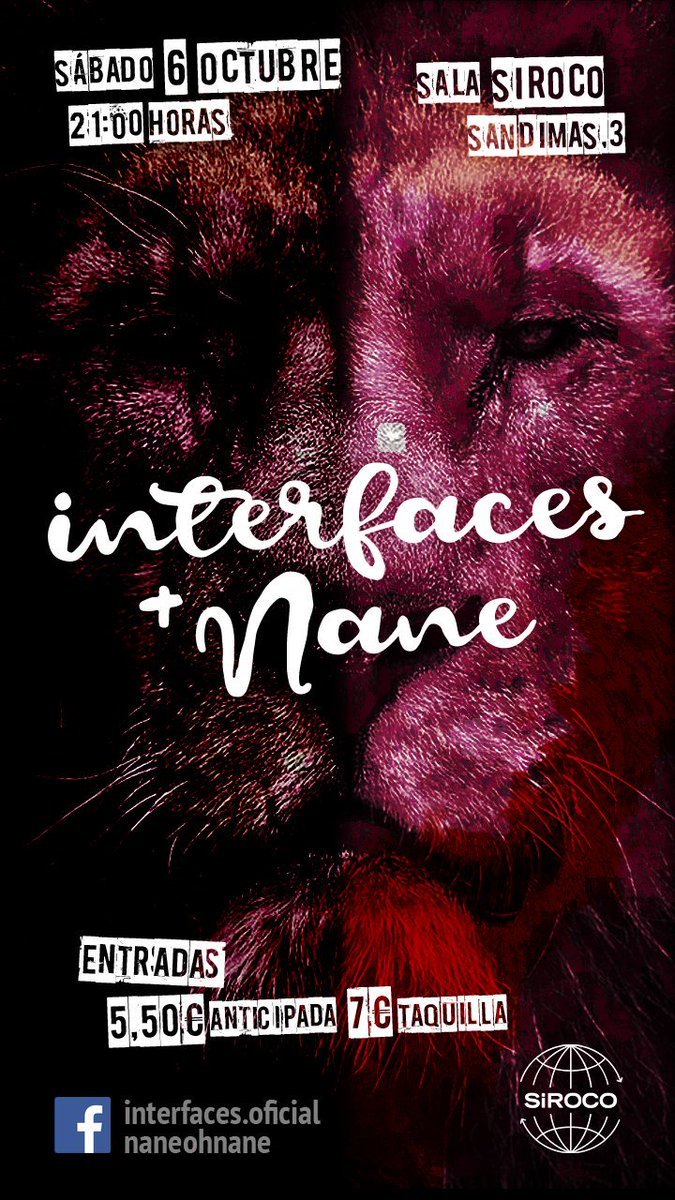 InterfacesBanda's tweet image. To the crazy total que vamos a ir....

entradium.com/es/entradas/in…

#rock #malasaña #livemusic #musica #Madrid #directo #concierto #6deoctubre #salasiroco #siroco #sirocosala @SirocoSala @Nane0007 #nightlife #conciertosenmadrid #concert #Conciertos #indierock #indie #rockespañol #pop