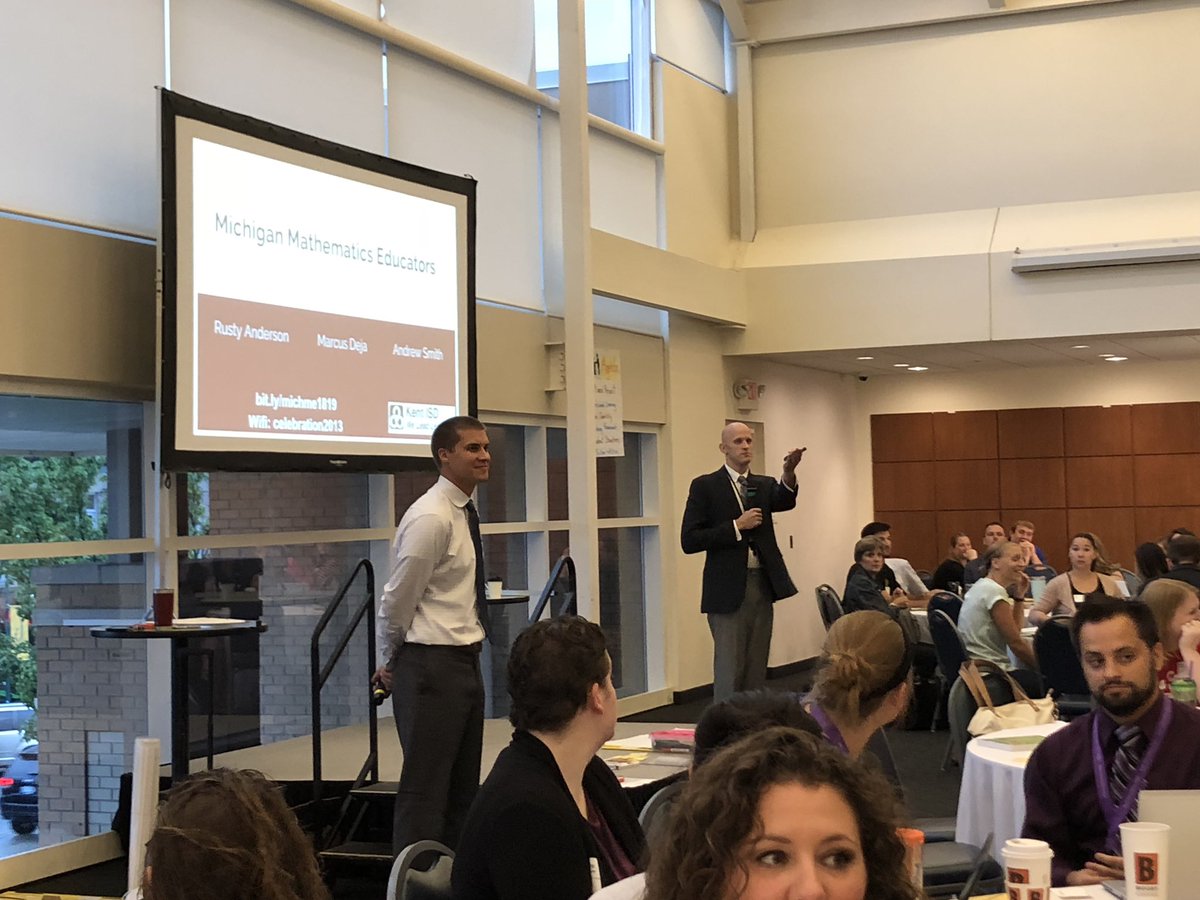 tramperk's tweet image. Excited to experience my first ever #MichME. @RAnderson_Math @DejaMarcus @smithand1015 are kicking us off right!