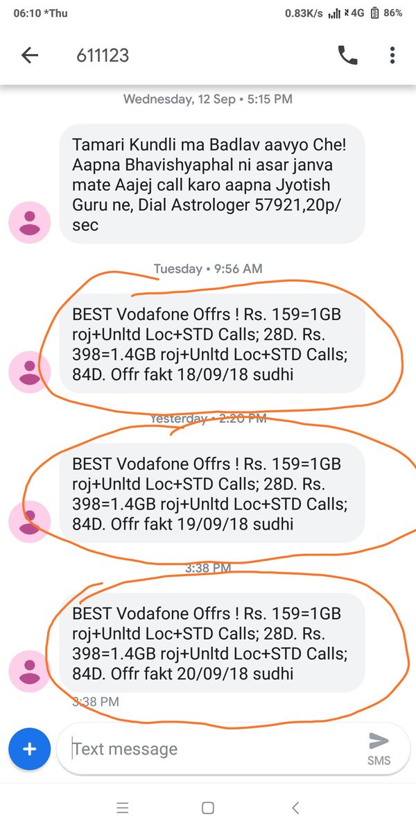 jainravi92's tweet photo. Here's another screenshot of today.....i have benn getting this msg since last 3 days...but tbis offer is not showing in 121....can u plz verify the authenticity of this msg..??? https://t.co/H1sKwcAaod
