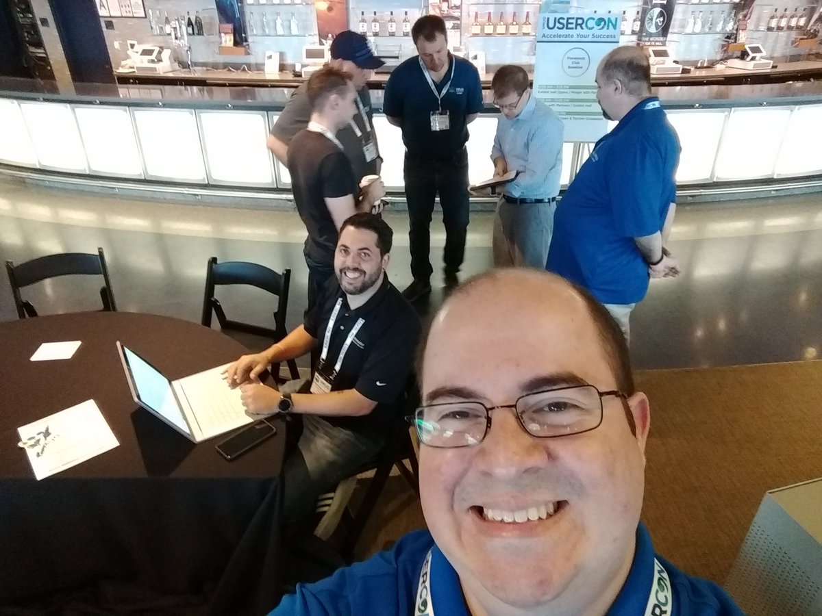 arielsanchezmor's tweet photo. Starting to see peeps come into the main hall on the 5th floor! Here's @AlexDanMorales @adityak142 @NiranEC and your awesome leaders @AntonZnyc @ben_liebowitz @wildcard78 @steveathanas @NScuola #NYNJVMUG #NYNJUserCon https://t.co/8Ln6ORPPSy
