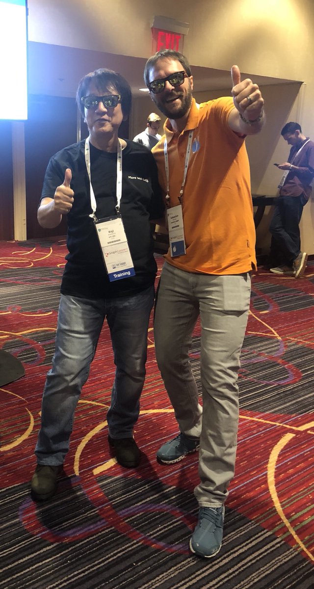 Great time to meet friends! Good to see you @kojiannoura #GraphConnect