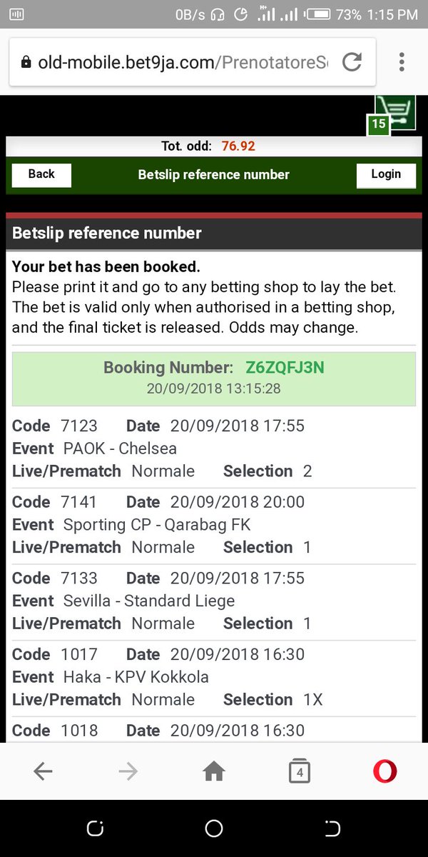 Surepredictgame's tweet photo. Z6ZQFJ3N is d code #bet9jabookingcode kick off 2:25 pm #playsave @MisturBets https://t.co/51tE586uCF