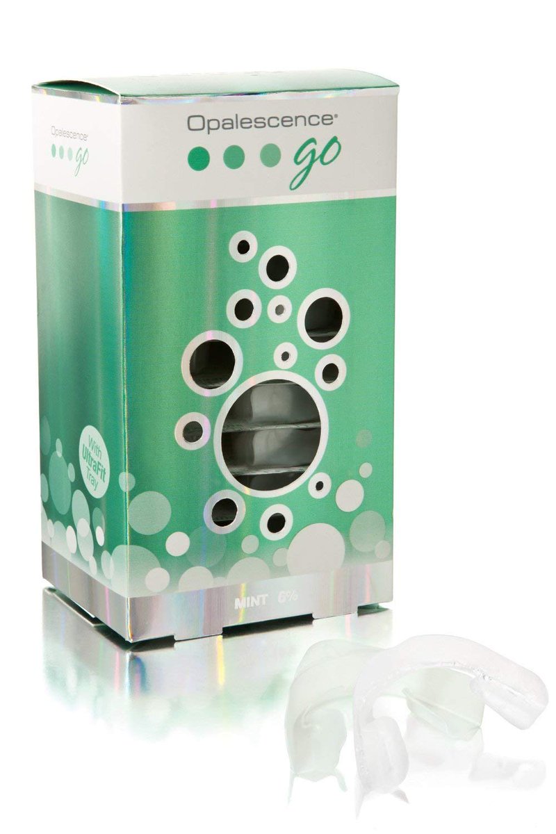 dfd_dental's tweet photo. "The Opalescence Go whitening system is so powerful and effective it is only dispensed by dentist.  Trays are generally worn between 15 minutes and one hour per day for five to ten days."  
Our office has a current special for $82.00 + tax. https://t.co/99TCqz8XJc