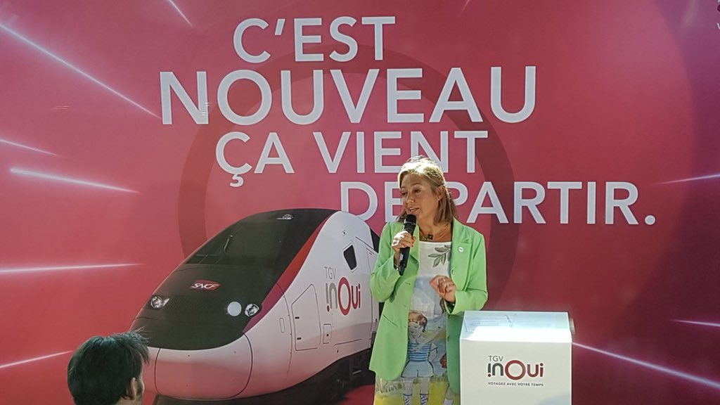 Rachel__Picard's tweet photo. Je lance aujourd’hui la marque #TGVINOUI dans toute la France, TGV devient TGVINOUI – c’est la promesse d’une expérience de voyage haute qualité. #PourNosClients https://t.co/EoKCJqcZR5