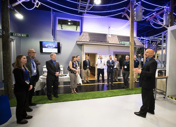 ETN_Electrical's tweet photo. Our first #EatonMicrogridSummit in Pittsburgh concluded yesterday with an active demonstration and closing remarks from Dr. Greg Reed of @Pittengineering. https://t.co/08E01ccDuM