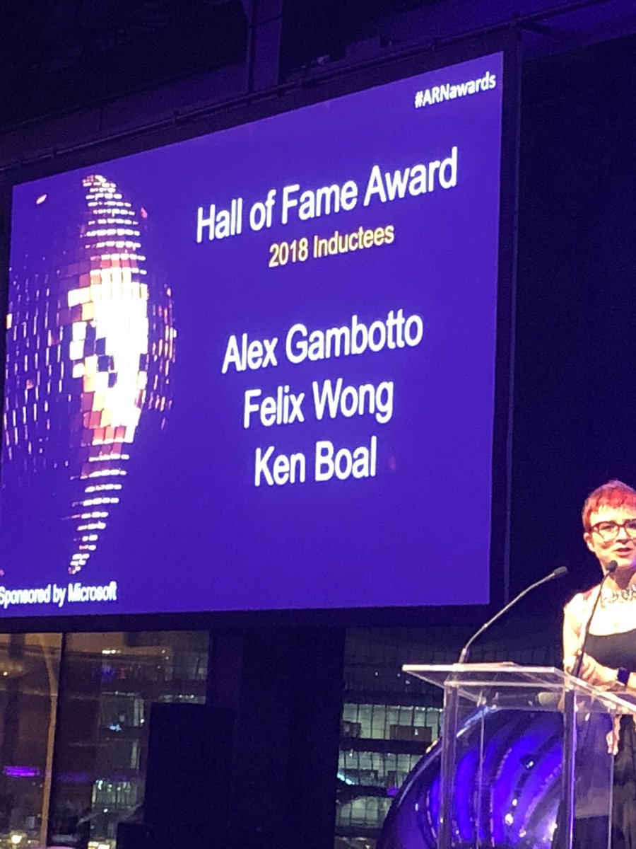 TaraKRidley's tweet photo. So proud to see my wonderful boss @kenboal inducted into the ARN Hall of Fame! Congratulations! #ARNAWARDS  #WeAreCisco  #LoveWhereYouWork  @CiscoANZ https://t.co/Vj1kGjTUQs