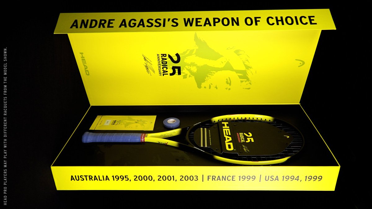 head_tennis's tweet photo. To celebrate 25 years of the Radical racquet we introduce the Radical OS Ltd. Shop now at https://t.co/Jc14j9SnWg https://t.co/vjVsTzc30a