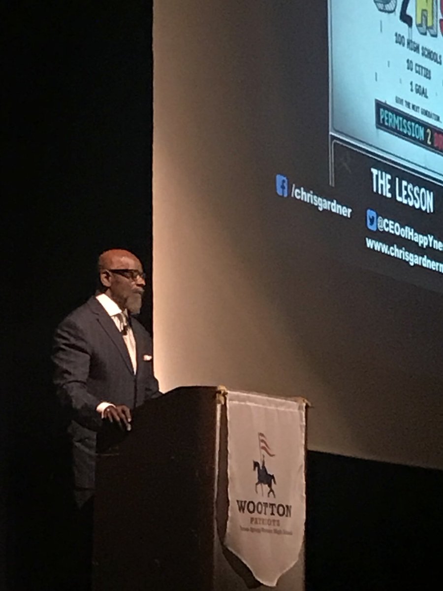 J_LightseyMCPS's tweet photo. We are so incredibly lucky to have the inspiring Chris Gardner speaking to our students today. Thank you, Mr. Gardner! @CEOofHappYness https://t.co/8sd2BsnyPi