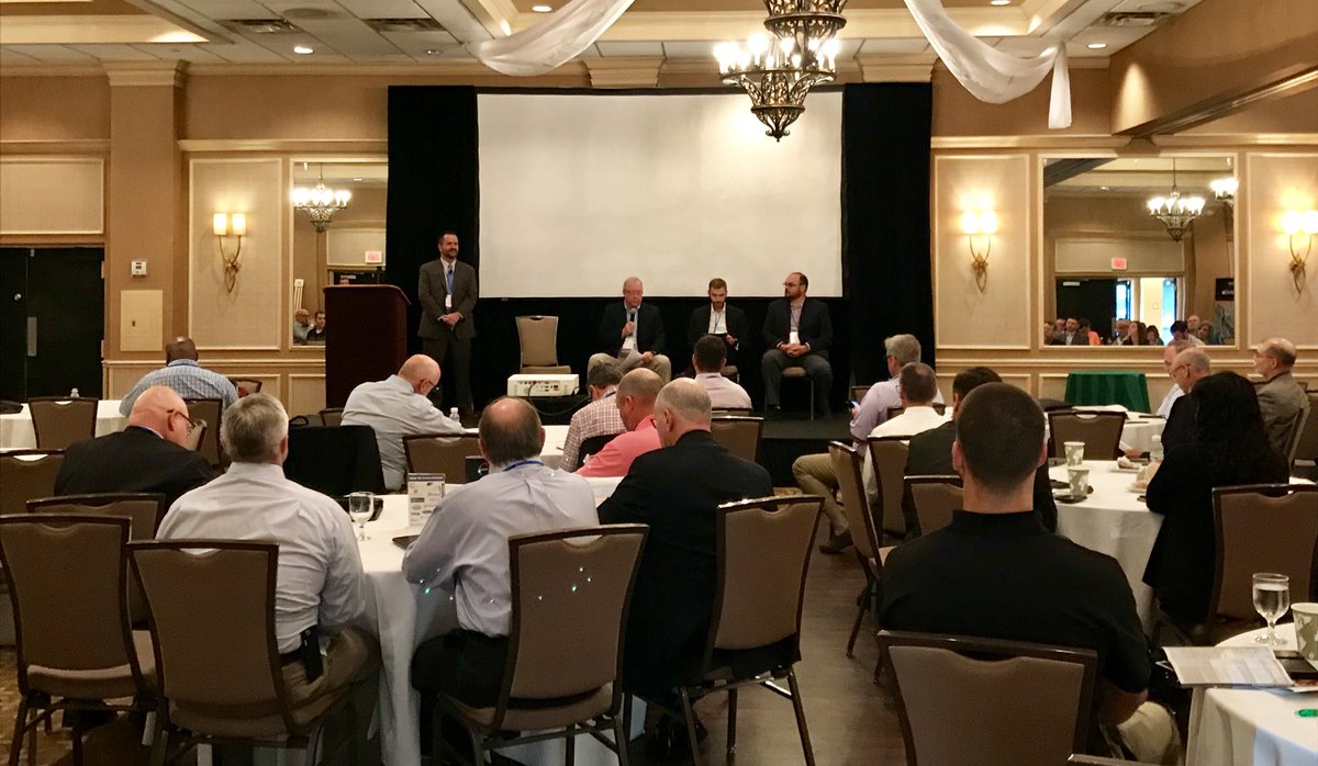 ABGPAMidstream's tweet photo. O&amp;G Independent Associations Panel - Dan Weaver PIOGA, Charlie Burd IOGAWV, Matt Hammond OOGA, and moderator Timmothy Bittle Marathon Petroleum #ARC2018 #ABGPA https://t.co/u0mnLtc1QO
