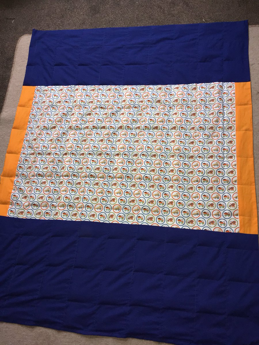 This weighted blanket will go to a young boy with sensory issues in the hope he can sleep more soundly! #sensorysewing #weightedblanket #autism #sewing