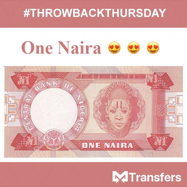 One naira looks amazing 😍 😍 😍 
Who remembers this.

#TBT #ThrowbackThursday #mTransfersLife #Amplified #Nigeria