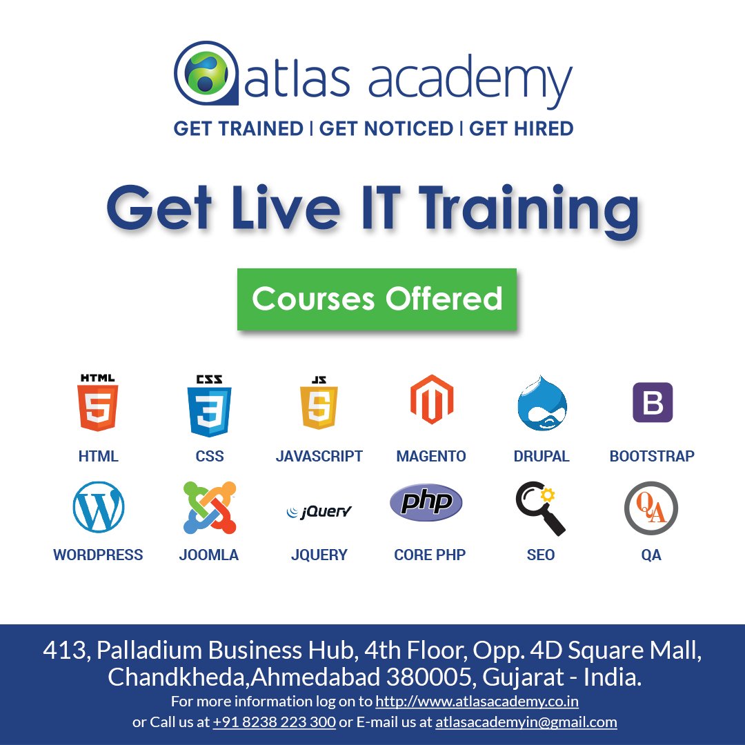 atlasacademyahm's tweet photo. We are not #BEGINNERS forever, but we never #STOP learning!
Atlas Academy does not want you to stop learning when it comes to the latest #ITLanguages like #Magento, #Drupal, #Joomla, #CorePHP or non-coding aspects of IT like #WebDesigning and #SEO techniques https://t.co/BmKoPgtBkz