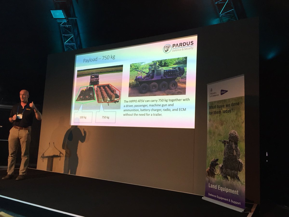 CMB_TECH's tweet photo. Fantastic presentation by Rob O’Connor of @pardusdefence on reducing logistic need in light forces.  Also great to continue the discussion on our stand. #pardisdefenceabdsecurity #revolvetech #logisticneeds #dvd2018 #armyinnovation @DefenceHQ @BritishArmy @DefenceES https://t.co/aA4gkWsQhK