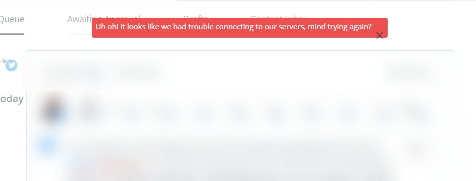 techdudeinc's tweet image. @buffer: Getting this error consistently over the last few days... what gives?!  #FrustratedUser
