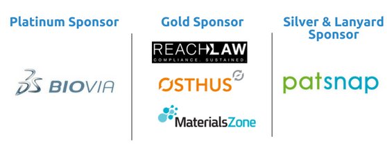 Merlien's tweet photo. Shoutout to our amazing sponsors of #CIEX2018 @REACHLawLtd @PatSnap @3dsBIOVIA @OSTHUS @materials_zone #ciexconf #CIEX https://t.co/m7mhXsSn6o
