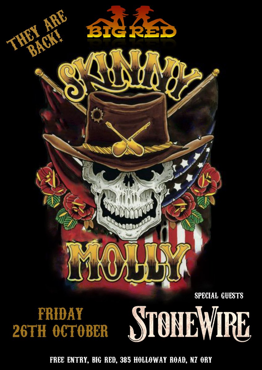 Big Red (@thebigredlondon) on Twitter photo Can't wait to welcome back <a href="/skinnymollyband/">Skinny Molly™</a> on 26th October with special guests @StoneWireMusic!
facebook.com/events/5303199… Can't wait to welcome back <a href="/skinnymollyband/">Skinny Molly™</a> on 26th October with special guests @StoneWireMusic!
facebook.com/events/5303199…