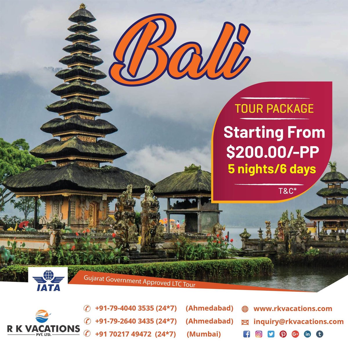 #Bali is a culturally rich #island. It has numerous #temples that show its #Hindu identity. There are too many great #views and #sights to #visit. 
Explore Bali with #rkvacations and #collectmemories!

#BaliTourPackage #ExploreBali #DiwaliTourPackages #DiwaliVacation #BaliHoliday