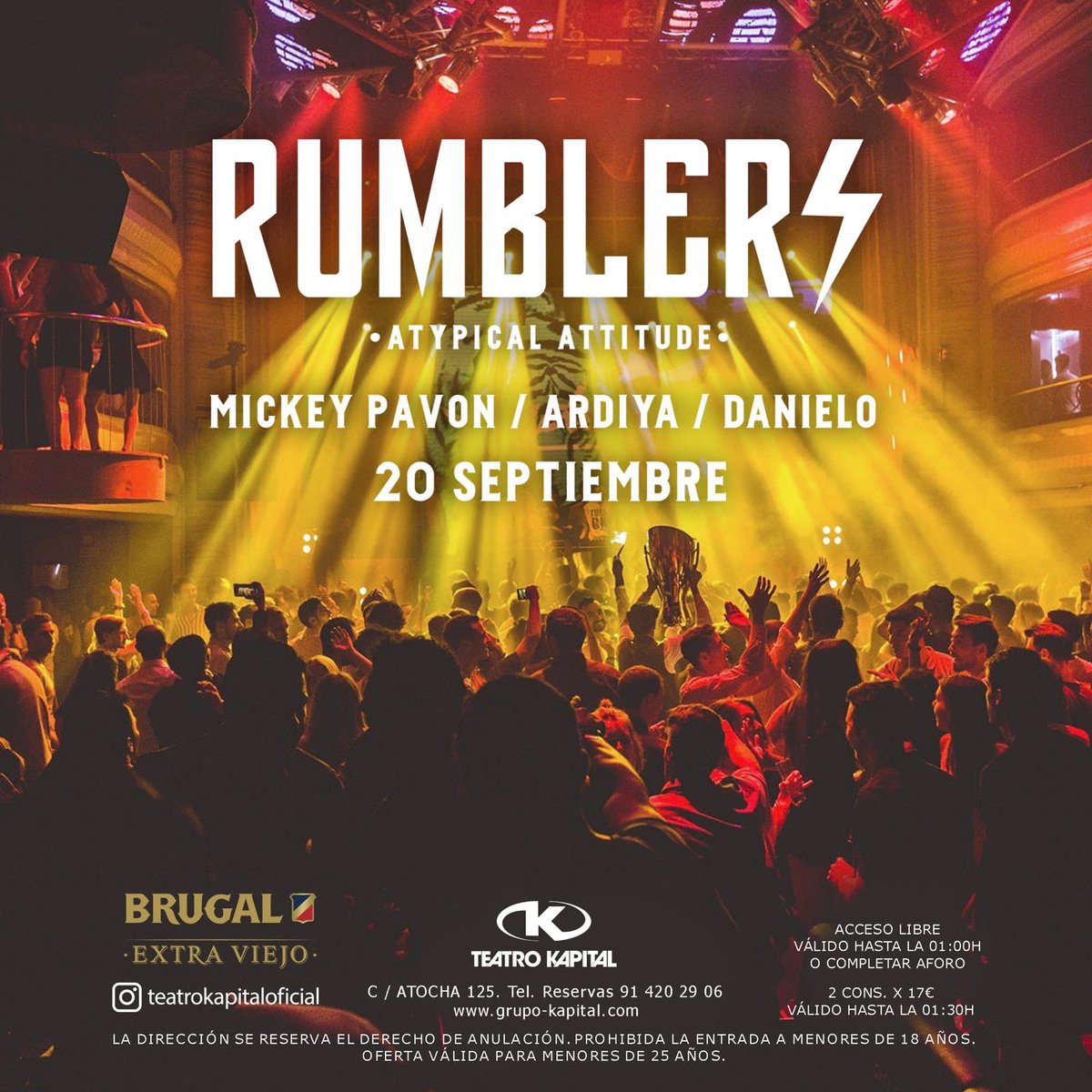 No te lo pierdas...!!

Presentación nueva temporada #RUMBLERS

Esta noche en <a href="/teatroKAPITAL/">Kapital OFICIAL</a>