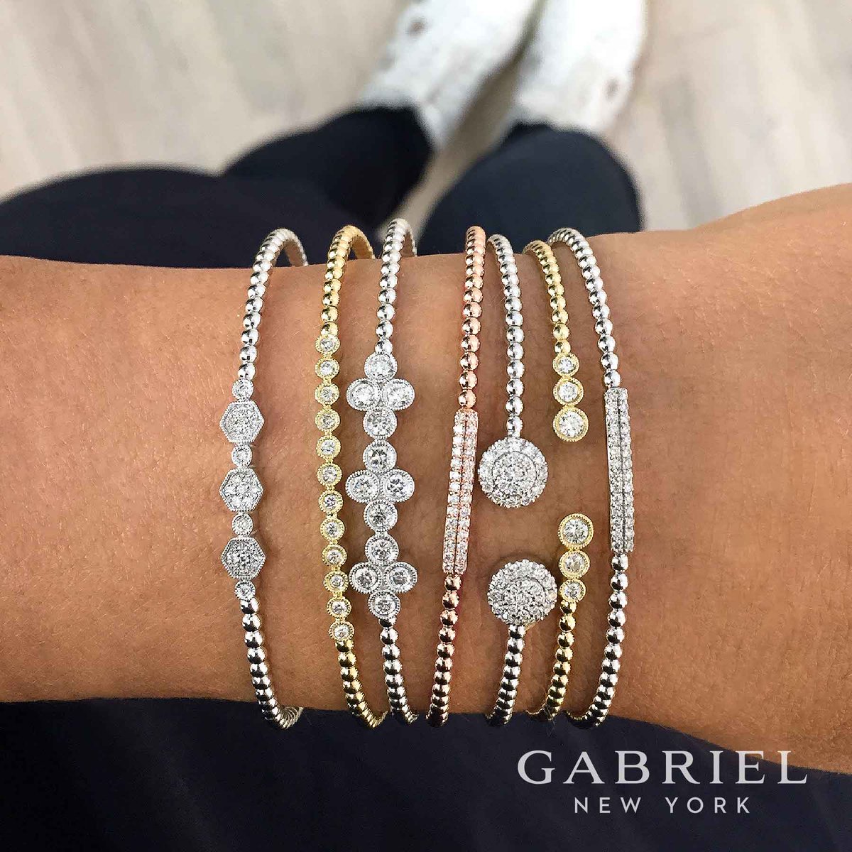 BradleysFL's tweet image. Tell your story in style with @GabrielCoNY stackable bracelets at @BradleysFL. Which ones would you choose? #stackablestyle #bracelets #fashionjewelry