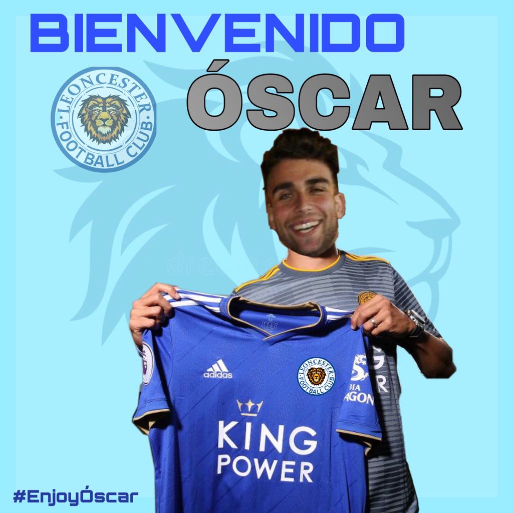 Leoncester_City's tweet photo. OFICIAL| Tenemos nuevo fichaje para esta temporada. Altura, veteranía y potencia para nuestro equipazo. No ha podido rechazar una oferta de un club tan increíble como el nuestro (tampoco tenía más). Os presentamos a Óscar. Bienvenido al Leoncester!!! https://t.co/4Tiy7CE7JB