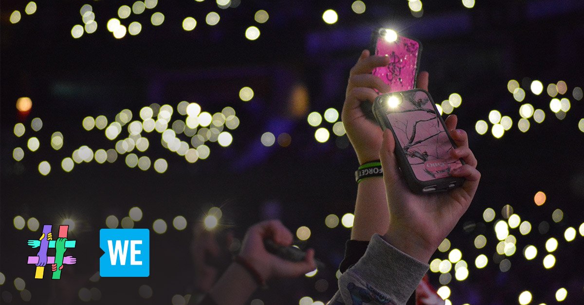 TELUS's tweet photo. We're in Toronto with @WEmovement today, celebrating #WEday! Join us all and pledge to #EndBullying. https://t.co/Q8ikiwdycB https://t.co/wc9WqWkukO