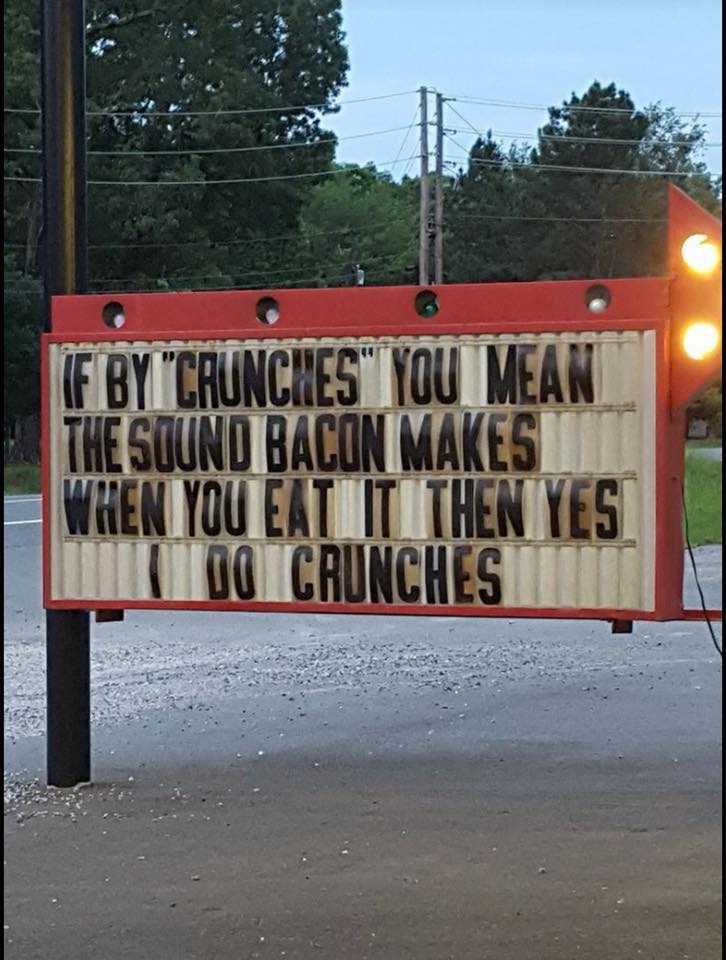Get your #crunches on! #bacon