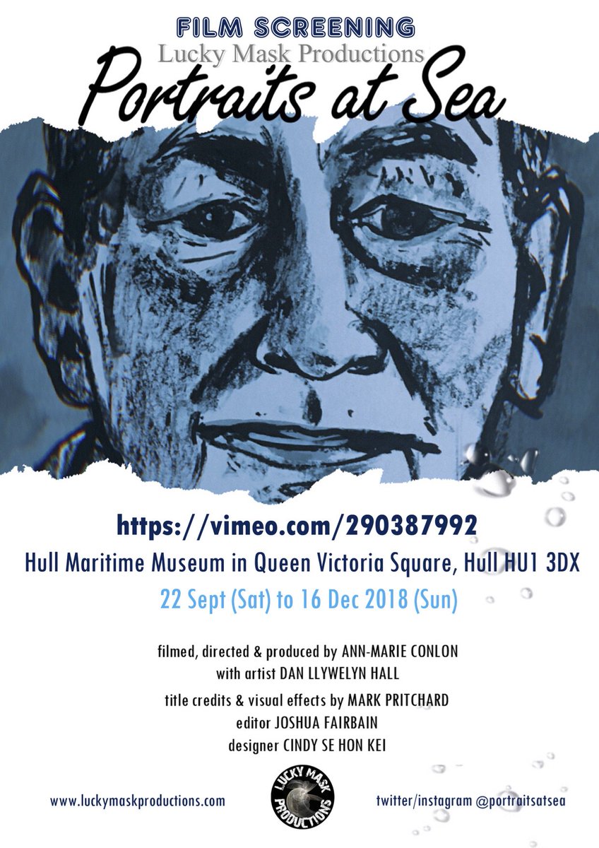 Beyond_i_org's tweet photo. #Poster #Design by @eakaze #CindySeHonKei for #film #PortraitsAtSea #shortfilm @portraitsatsea #Artist @danllywelynhall #danllywelynhall #LuckyMaskProds #DirectedByWomen by #annmarieconlon #Filming #kingstonuponhull #Hull #hulluk #Hull2018 #kingstonuponhull #FemaleFilmmakerFriday https://t.co/Gp64pTW4mF