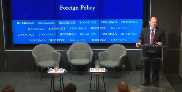 BrookingsFP's tweet image. Sen. @ChrisCoons speaks today at @BrookingsInst on the state of democracy across Africa. Learn more, and stay tuned for video: brook.gs/2xEofuo