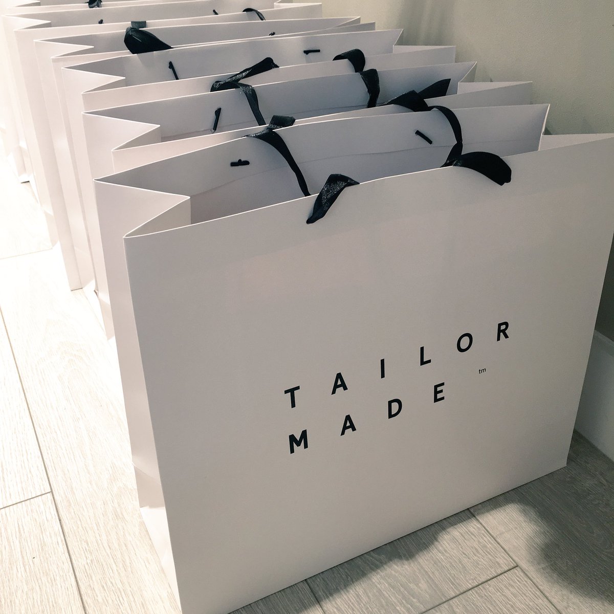 Our goodie bags are prepped & ready for our store launch tonight! Treats from @PankhurstLondon @kiteeyewear and @LiveLimitlessUK inside 👌🏼 #tailormadelondon