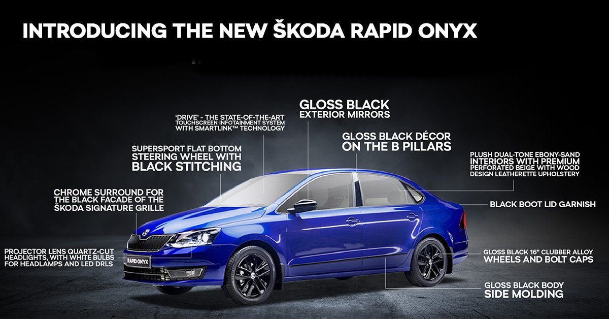 Skoda India On Twitter Introducing Skoda Rapid Onyx