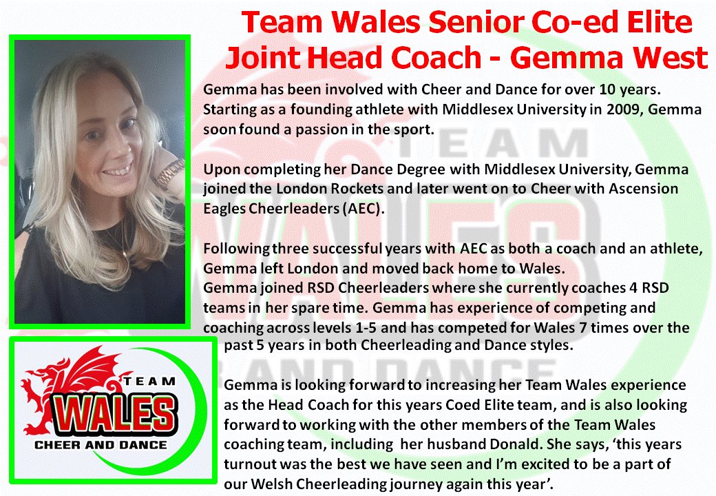 Scheerwales's tweet photo. ๐ฃ๐ฃCoaching Announcement๐ฃ๐ฃ
Congratulations to the head coaches of team Wales Coed Elite 2019 #welshcheer #teamwales2019 #smallbutmighty๐โค๏ธ๐โค๏ธ https://t.co/FiIPrJ7olH