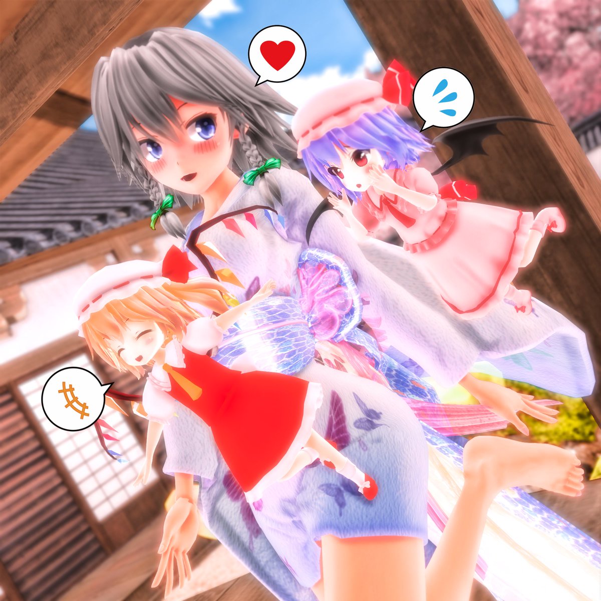 ヤブイヌ Ar Twitter 咲夜とレミリアとフラン ヤブイヌ Ar Twitter 咲夜とレミリアとフラン