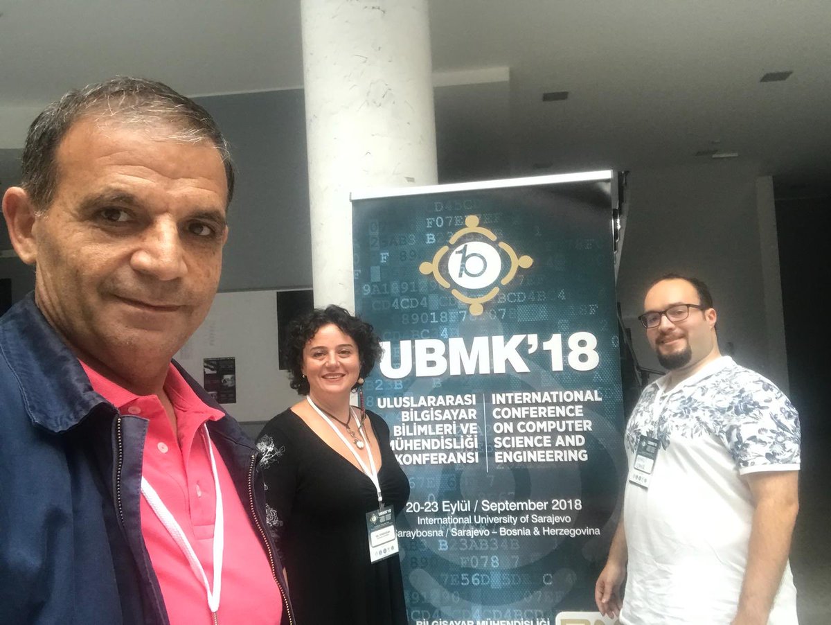 <a href="/khas_mis/">KHAS_MIS</a> Sarajevo, Bosnia-Herzegovina’da! #ubmk 2018’de iki uluslararası bildirimiz var, asıl süpriz yarın, bitirme projelerinden uluslararası bildiri çıkaran lisans öğrencilerimiz sunum yapacaklar.<a href="/khasedutr/">Kadir Has Üniversitesi</a> <a href="/AykutCayir34/">Aykut Çayır</a>