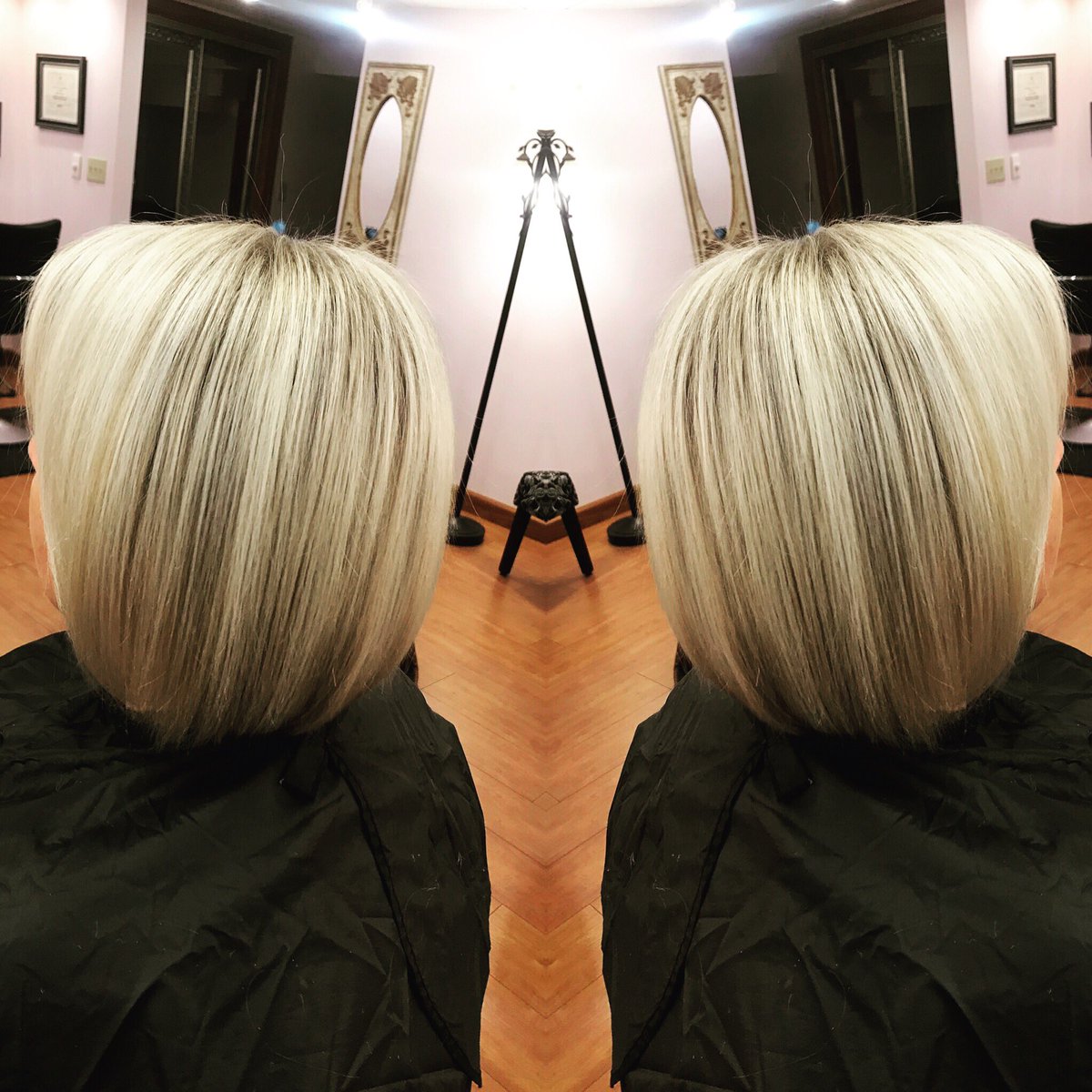 tcrave22's tweet image. Who says you have to go darker for fall?! #blondehair #blonde #razorbob #dimensionalblonde @lanzahaircareve