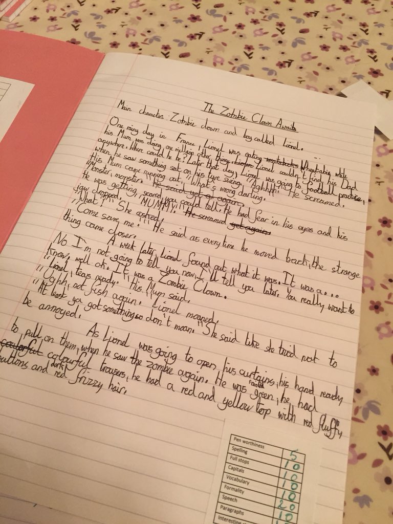 Y6StPetersRC's tweet image. First piece of @LostPens #QuestMode getting reviewed ready for XP collection tomorrow (#FreeWritingFriday and all that...) and clearly @InspiredMind5 ‘s Melvin is having an impact!