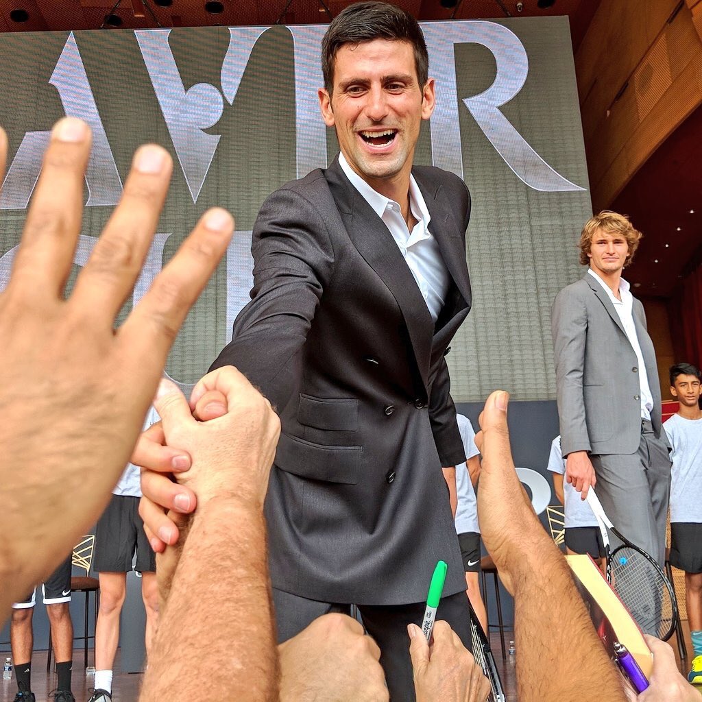 DjokerNole's tweet photo. Thank you for a fantastic first welcome #windycity! I love the energy here in Chicago 🔥🙏😆 #TeamEurope2018 #NoleFam #LaverCup https://t.co/qfWO6bGWB7